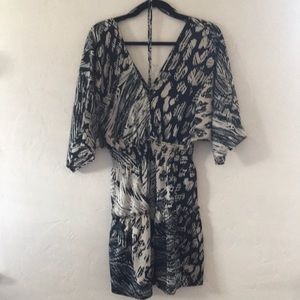 Black and white print sun dress